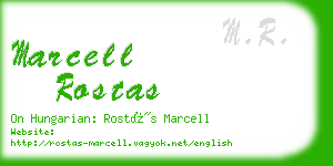 marcell rostas business card